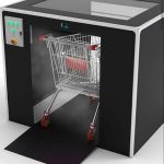 Higija tunel za dezinfekciju košara za kupnju koje koriste veliki trgovački centri i prodavaonice