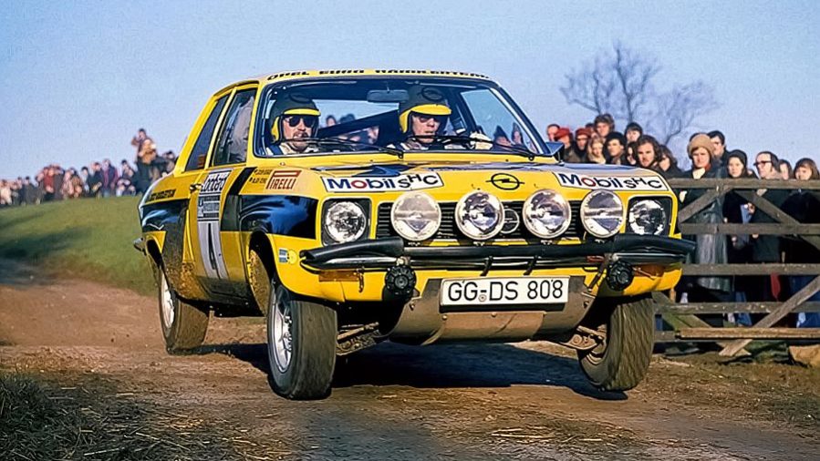 Opel Euro Händlerteam: Röhrl/Berger auf Opel Ascona, RAC-Rallye 1974
