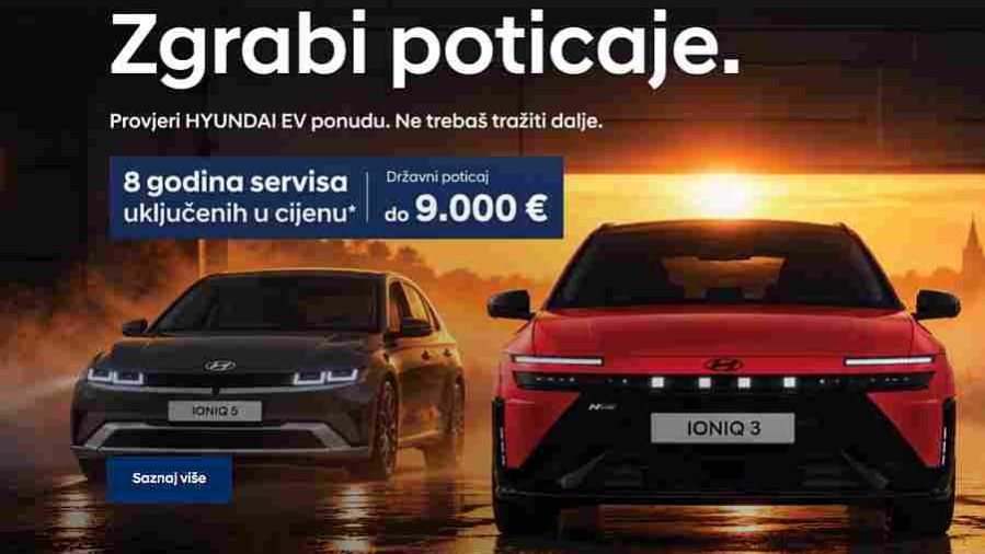 Električni Hyundai automobili uz poticaje dostupni su već od 14.490 eura