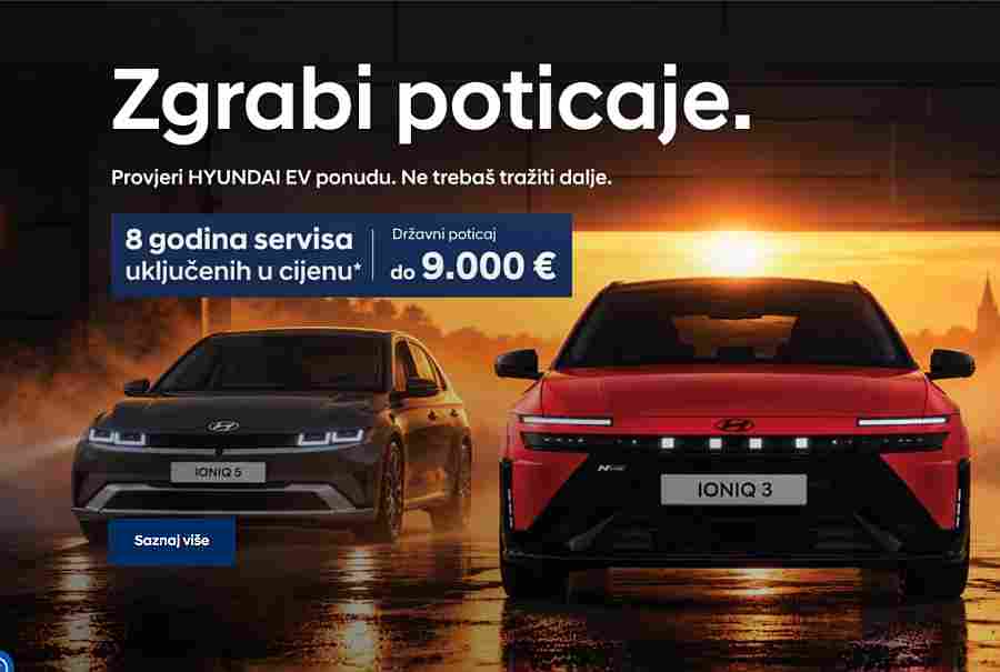 Električni Hyundai automobili uz poticaje dostupni su već od 14.490 eura
