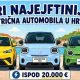 STIŽU POTICAJI: Tri najjeftinija električna automobila u Hrvatskoj